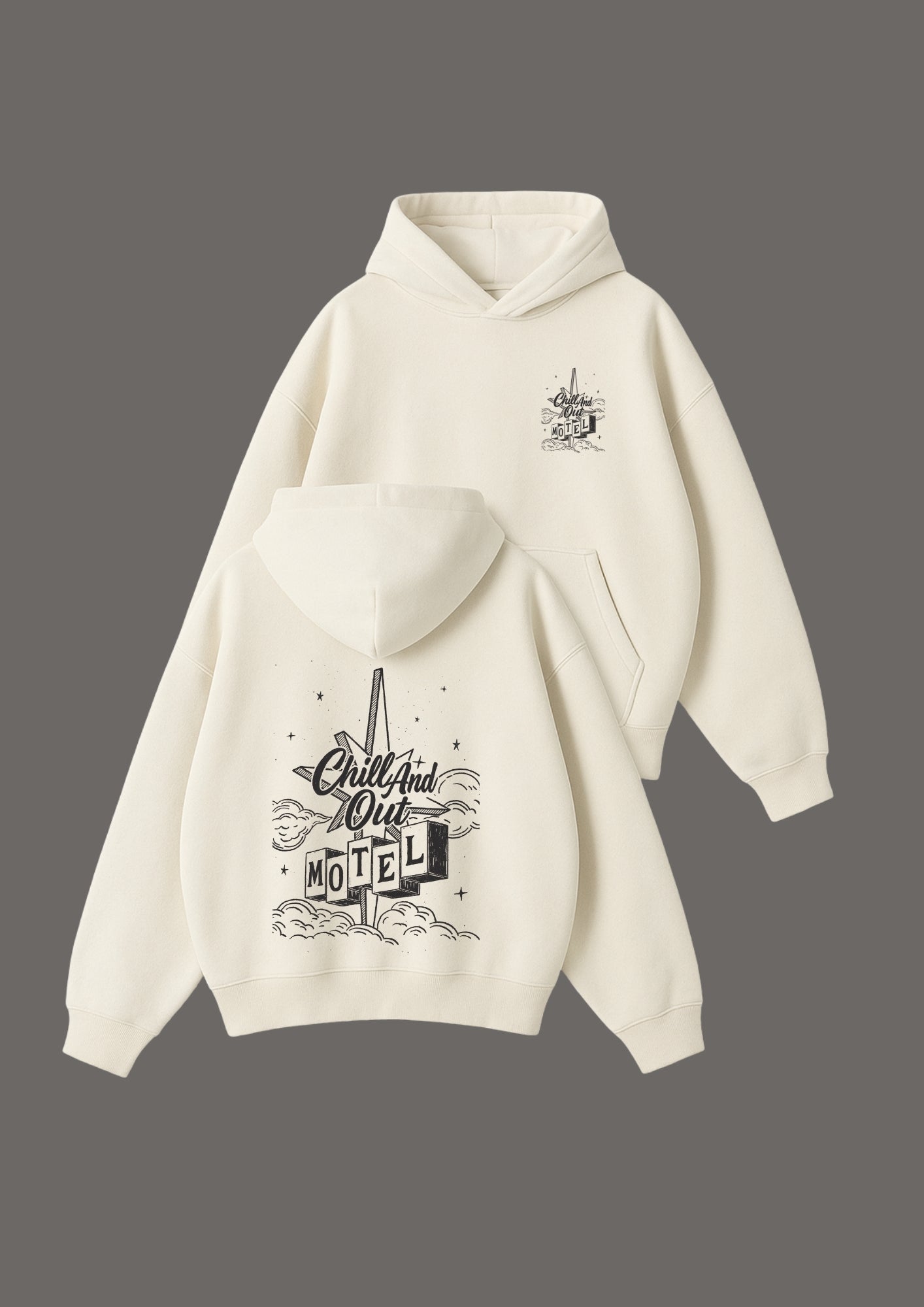 Chillandout Oversize Unisex Hoodie – %100 Pamuklu sweatshirt