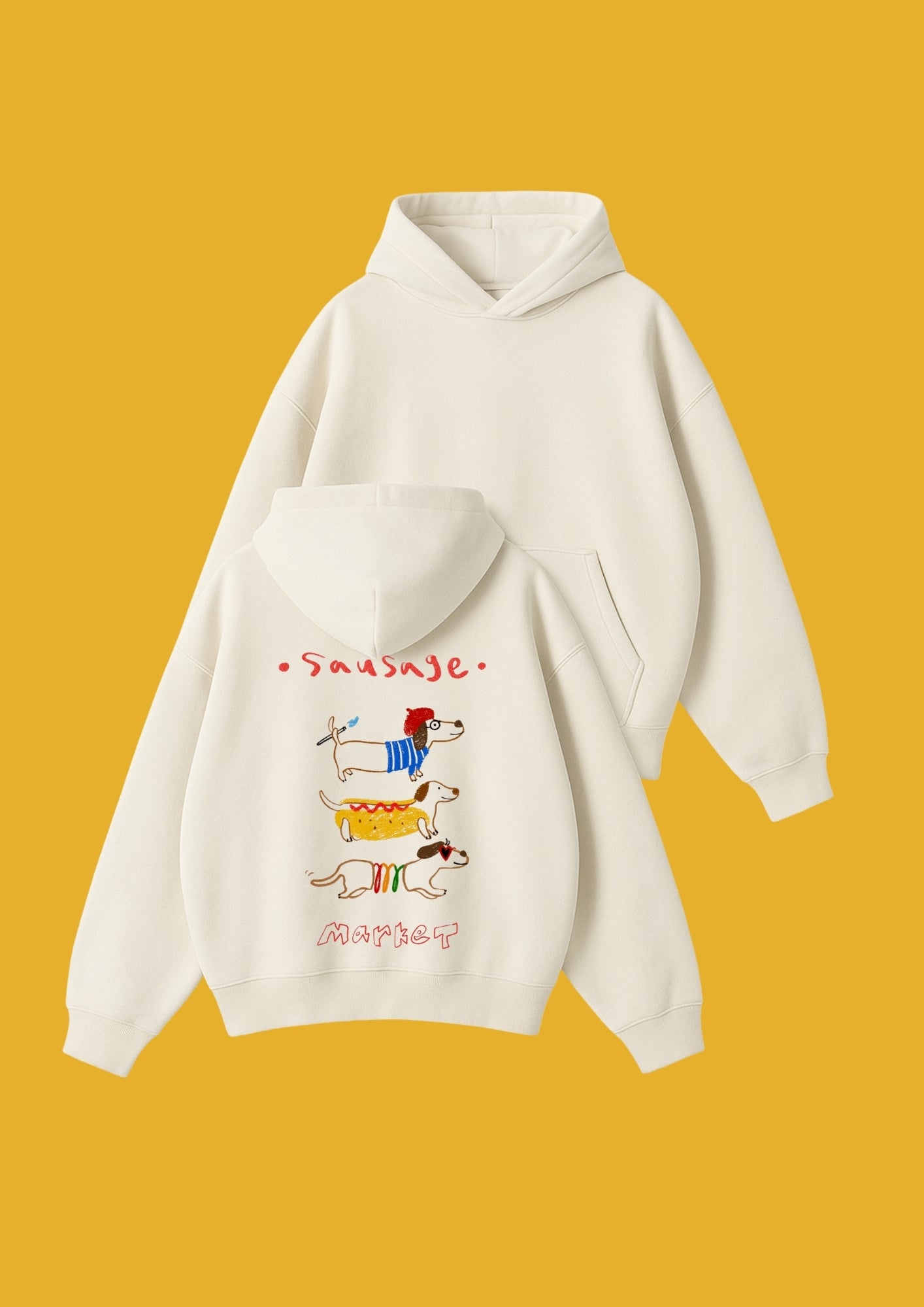 Chillandout Oversize Unisex Hoodie – %100 Pamuklu sweatshirt