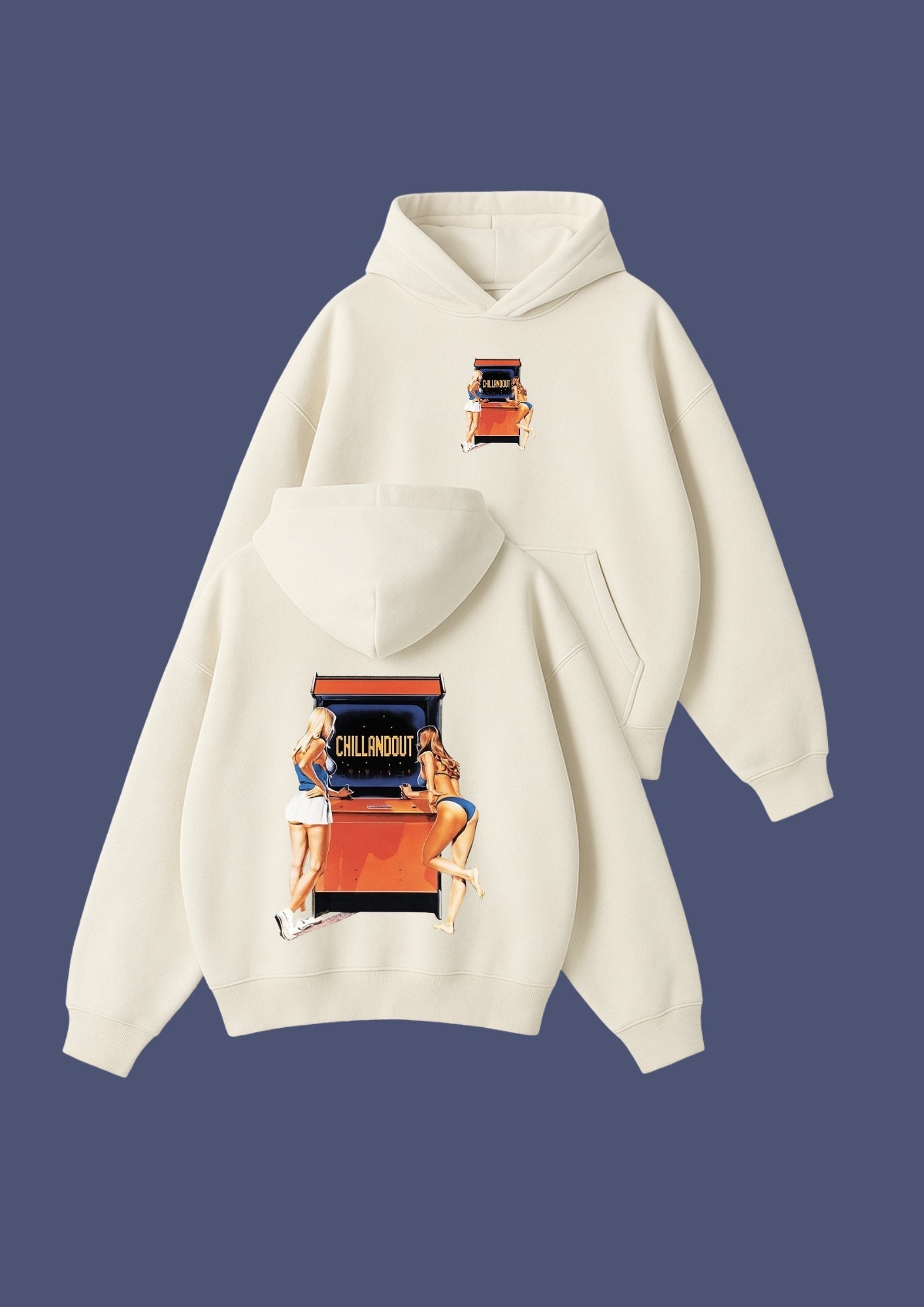 Chillandout Oversize Unisex Hoodie – %100 Pamuklu sweatshirt