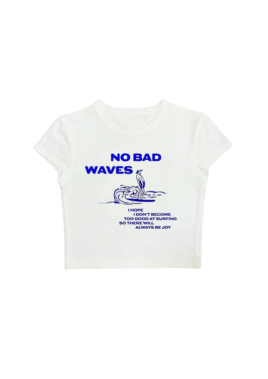 #CH046 chillandout Crop Tee no bad waves - Enicpet Premium Store