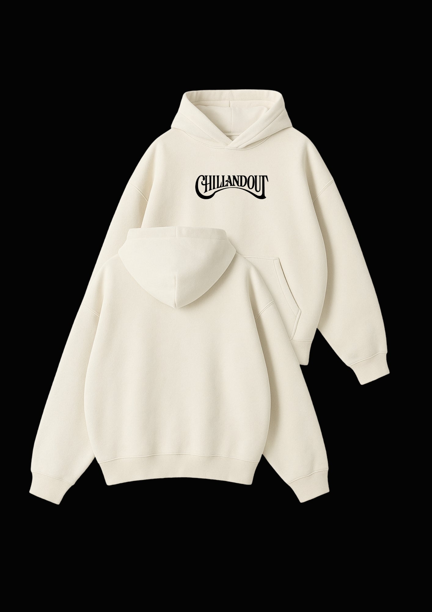 Chillandout Oversize Unisex Hoodie – %100 Pamuklu sweatshirt