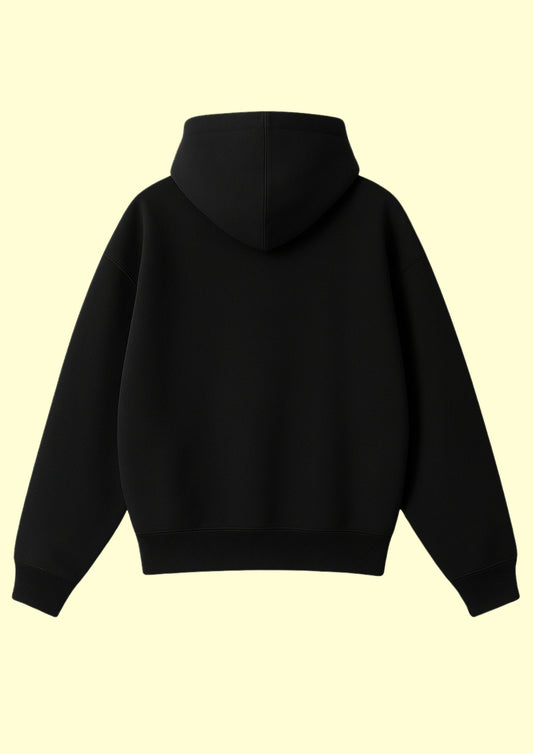 Chillandout Basic Hoodie – %100 Pamuklu Oversize Kapüşonlu Siyah