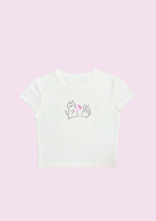 Chill in Love Crop Tee