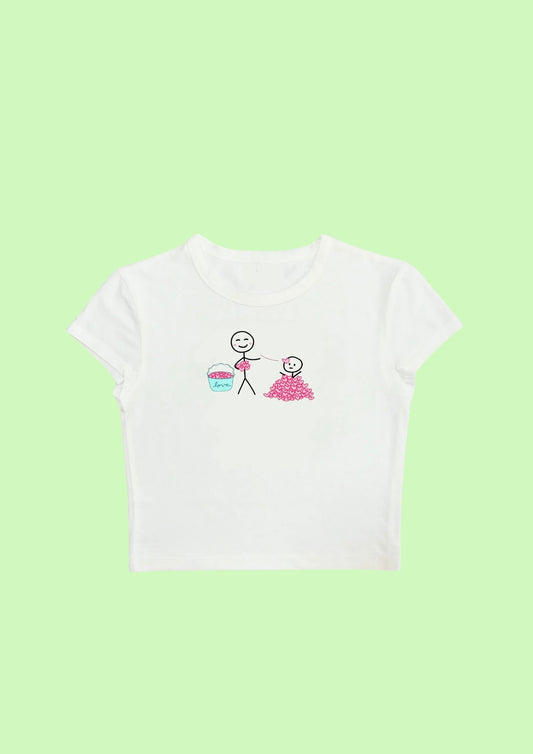 Chill in Love Crop Tee