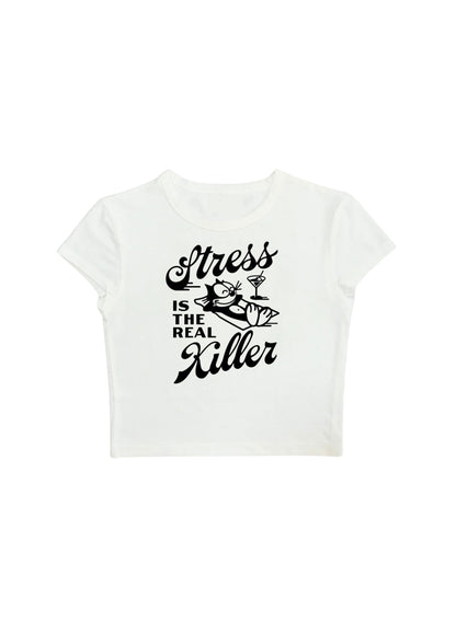 #CH035 Chill and out Women Crop Tee – 2025 SummerCollection - Chillout
