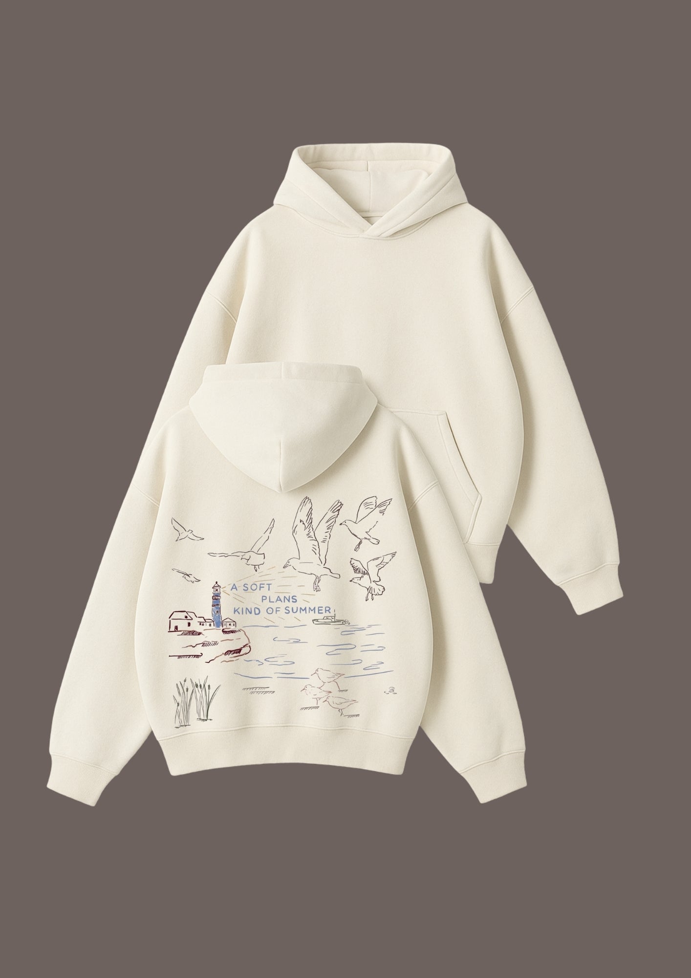 Chillandout Oversize Unisex Hoodie – %100 Pamuklu sweatshirt