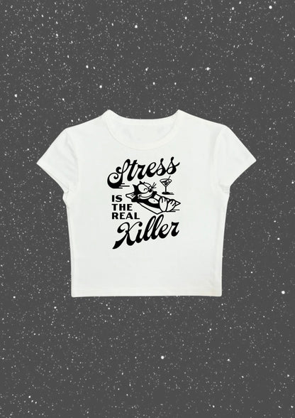 #CH035 Chill and out Women Crop Tee – 2025 SummerCollection - Chillout