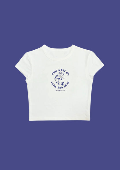 #CH048 Chill and out Women Crop Tee – 2025 SummerCollection - Chillout