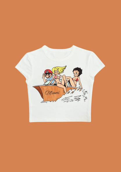 #CH054 Chill and out Women Crop Tee – 2025 SummerCollection - Chillout