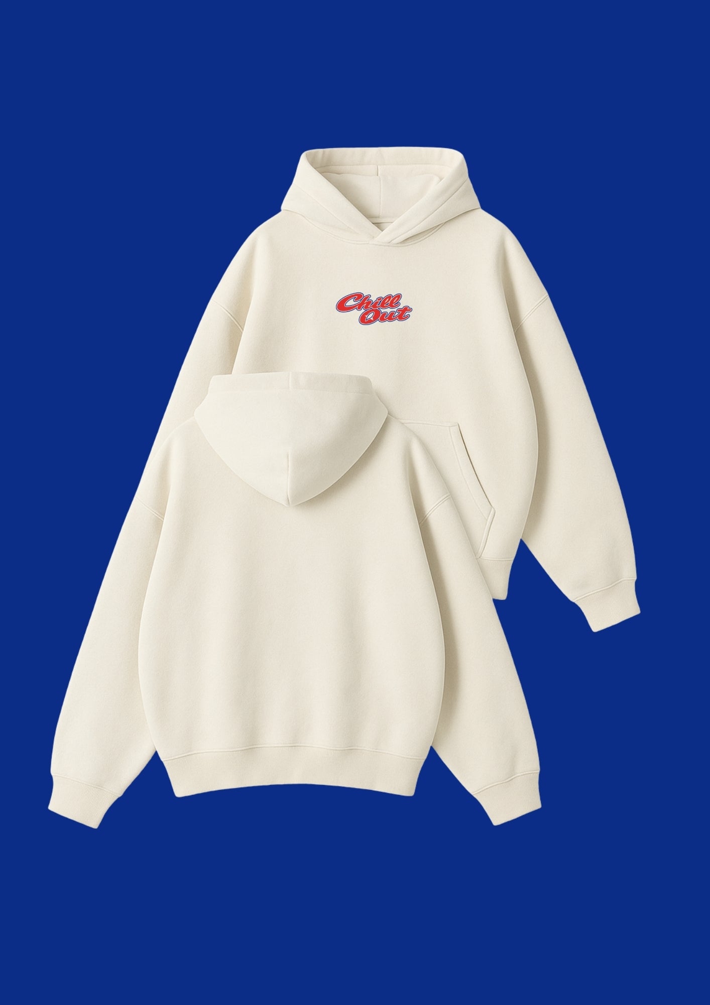 Chillandout Oversize Unisex Hoodie – %100 Pamuklu sweatshirt