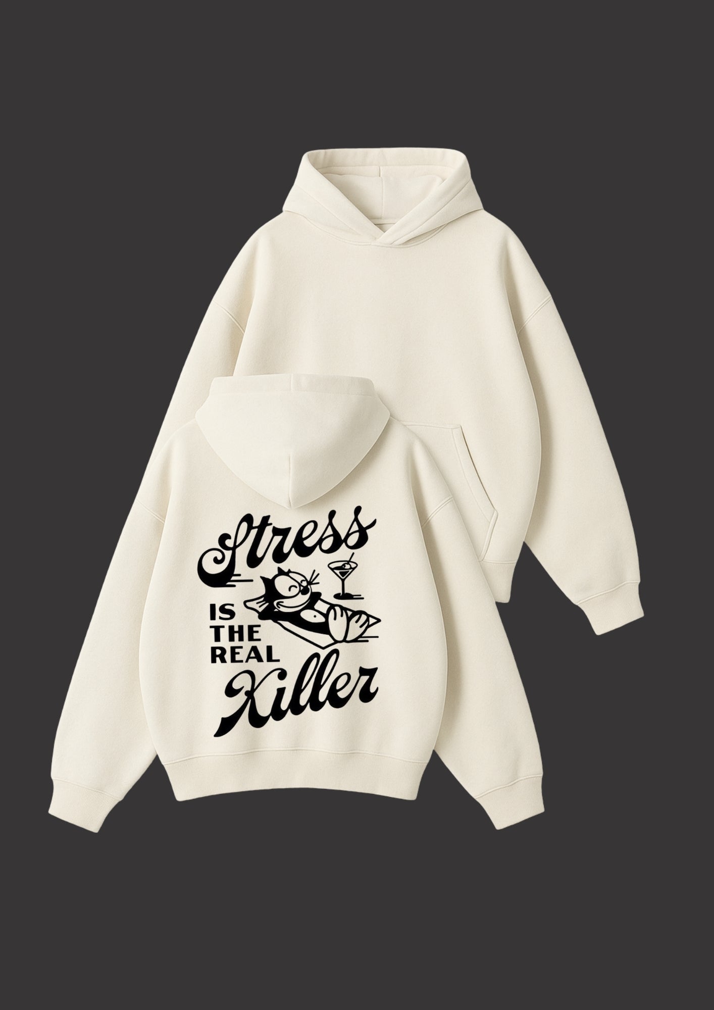 Chillandout Oversize Unisex Hoodie – %100 Pamuklu sweatshirt - Enicpet Premium Store