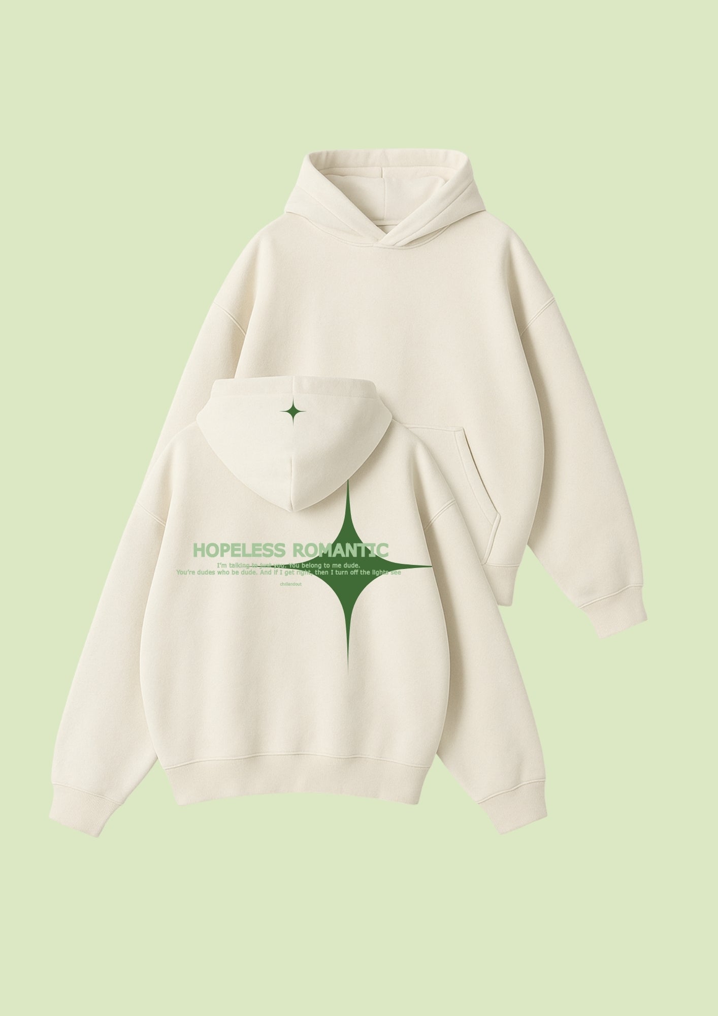 Chillandout Oversize Unisex Hoodie – %100 Pamuklu sweatshirt - Enicpet Premium Store