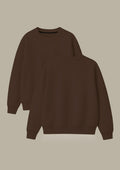 Chillandout Basic Sweatshirt – %100 Pamuklu Oversize Kahverengi - Enicpet Premium Store