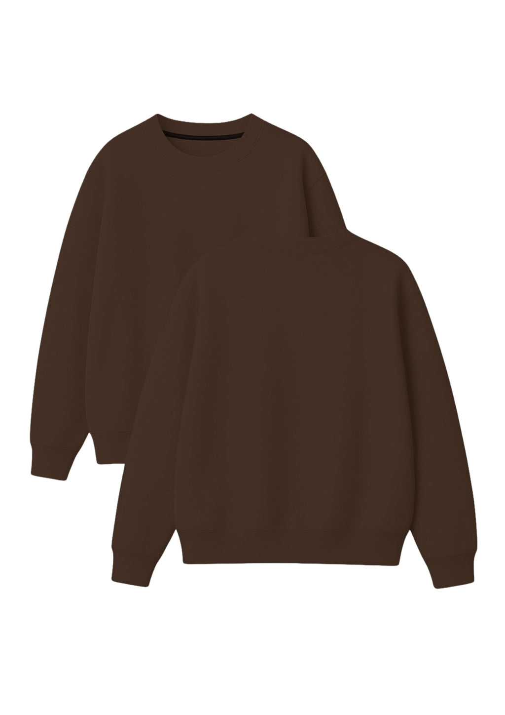 Chillandout Basic Sweatshirt – %100 Pamuklu Oversize Kahverengi - Enicpet Premium Store