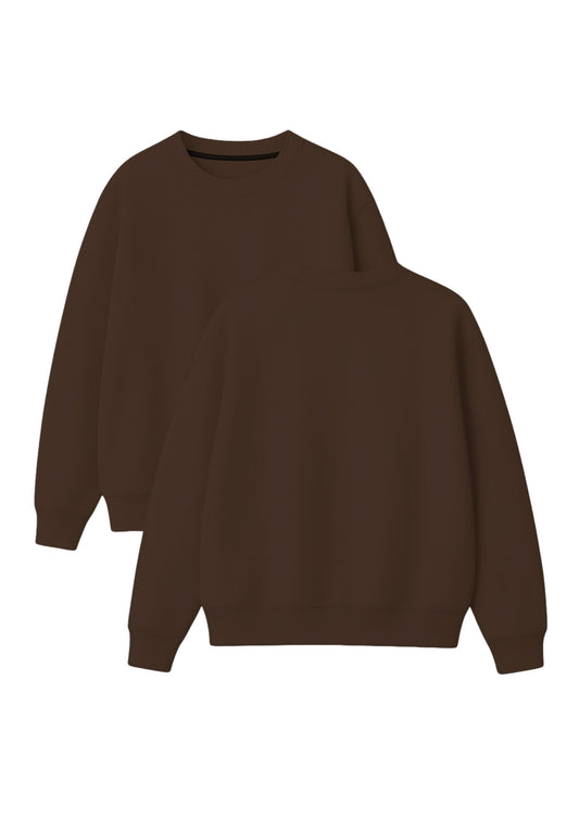 Chillandout Basic Sweatshirt – %100 Pamuklu Oversize Kahverengi