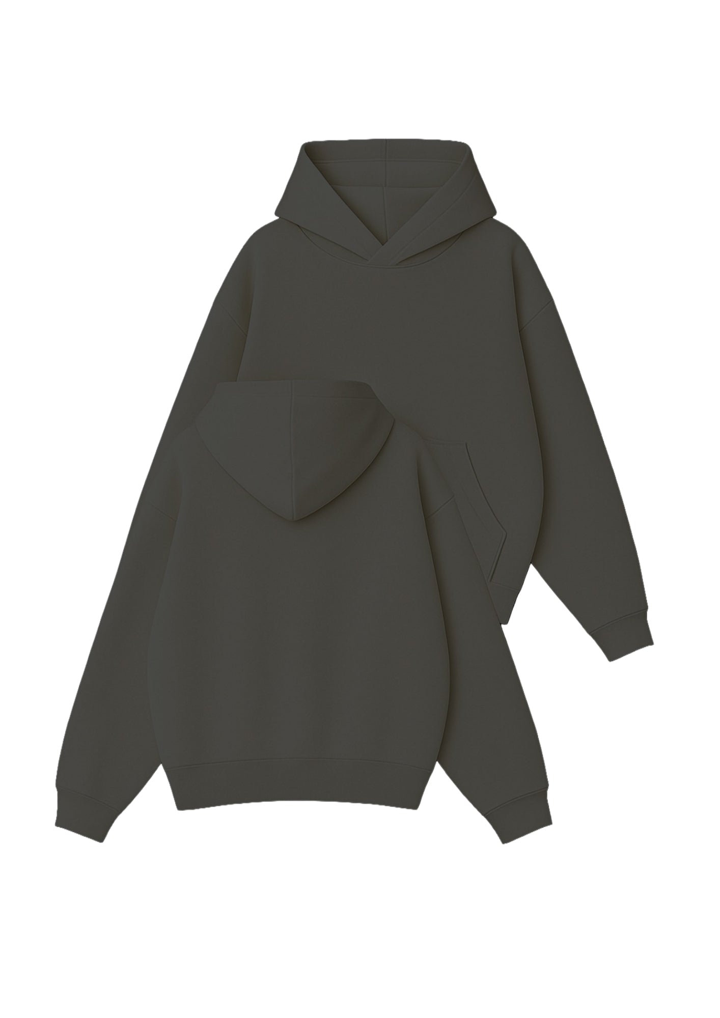 Chillandout Basic Hoodie – %100 Pamuklu Oversize Antrasit - Enicpet Premium Store