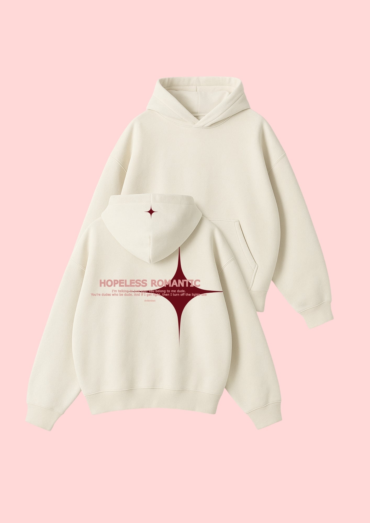 Chillandout Oversize Unisex Hoodie – %100 Pamuklu sweatshirt