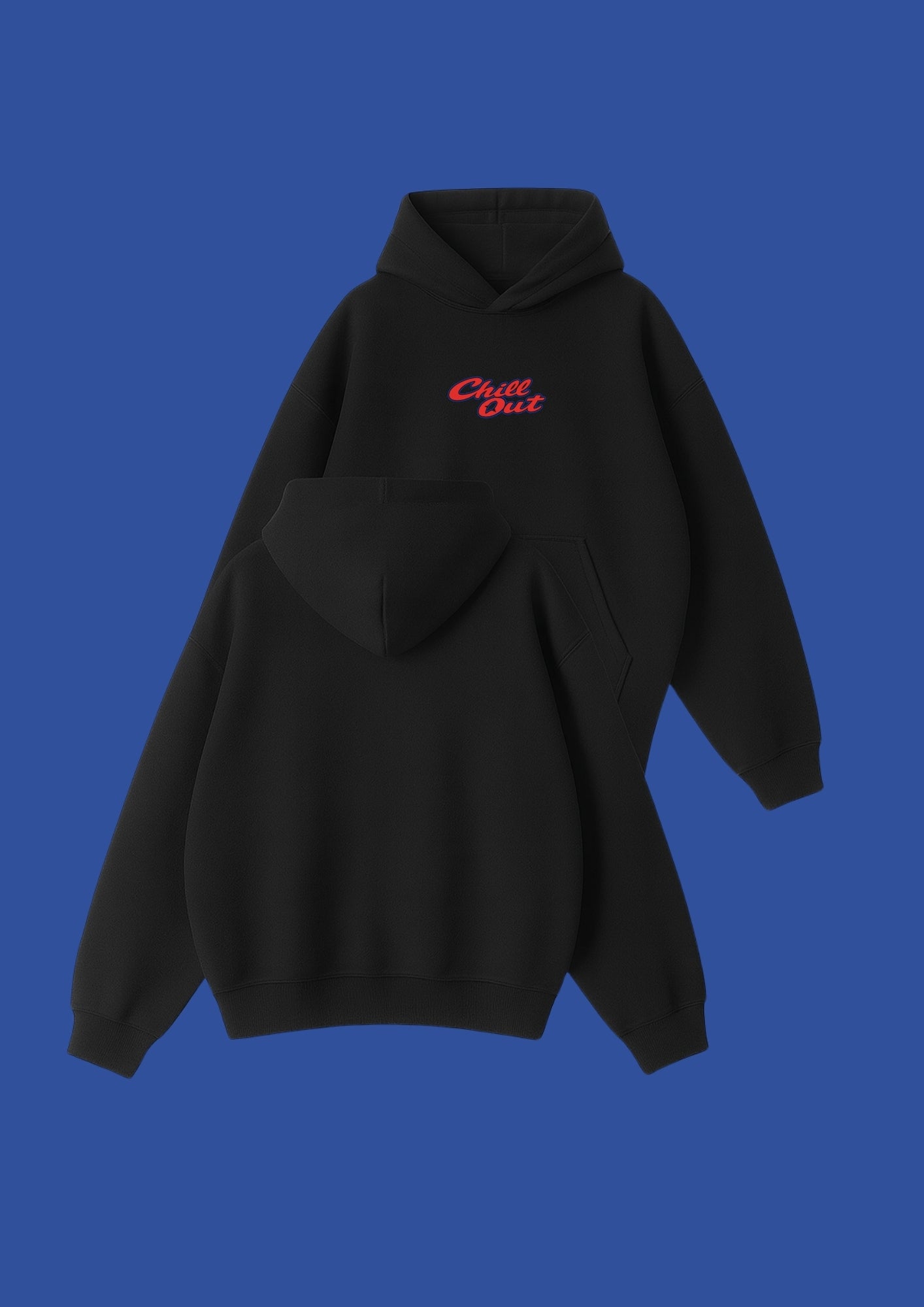 Chillandout Oversize Unisex Hoodie – %100 Pamuklu sweatshirt