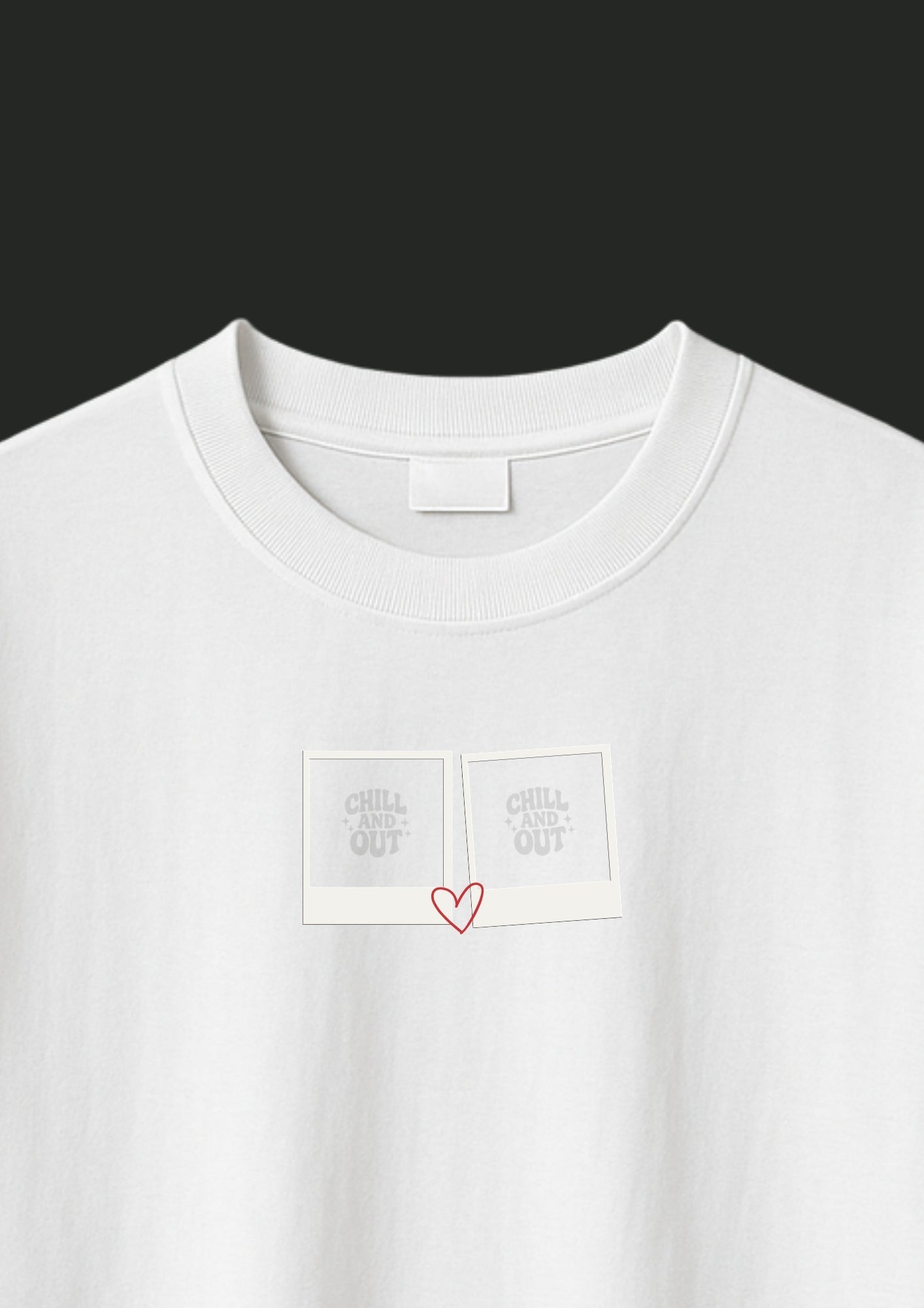 Oversize Tee with Heart / Kendin Tasarla! - Enicpet Premium Store