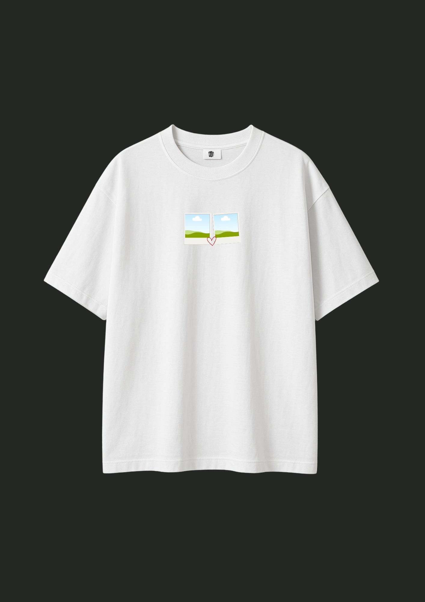 Oversize Tee with Heart / Kendin Tasarla! - Enicpet Premium Store