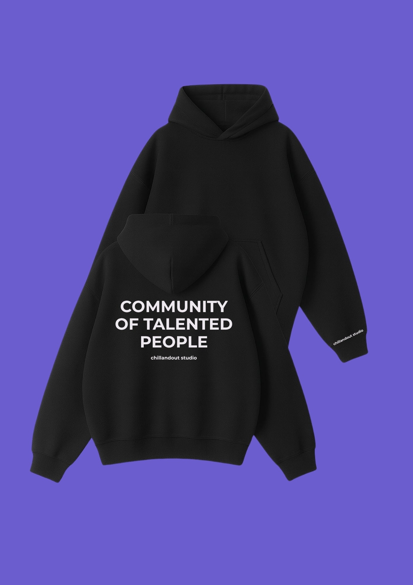 Chillandout Oversize Unisex Hoodie – %100 Pamuklu sweatshirt