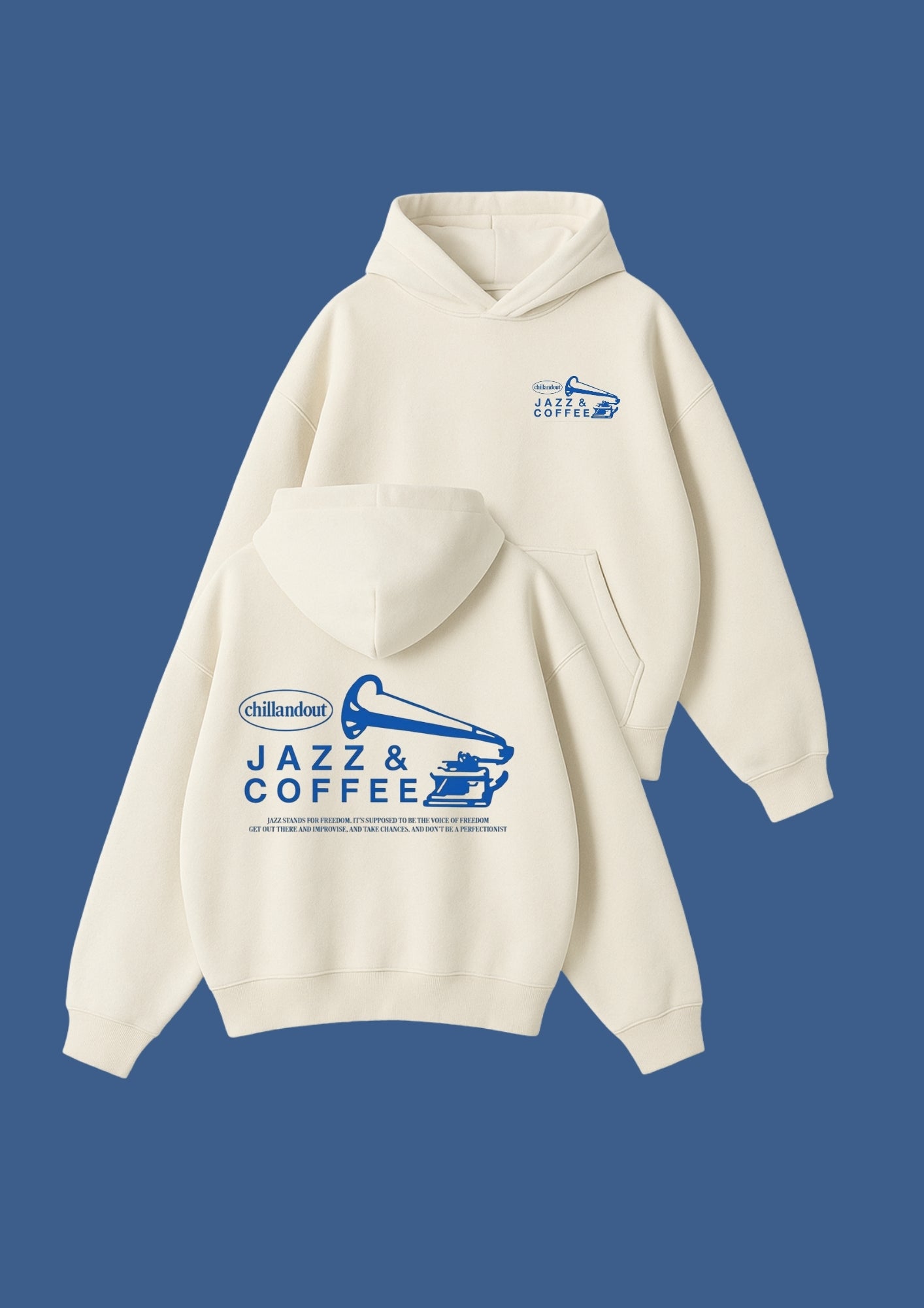 Chillandout Oversize Unisex Hoodie – %100 Pamuklu sweatshirt