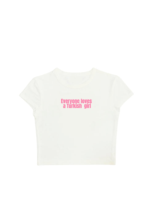 #CH056 chillandout Crop Tee everyone loves a Turkish girl - Enicpet Premium Store