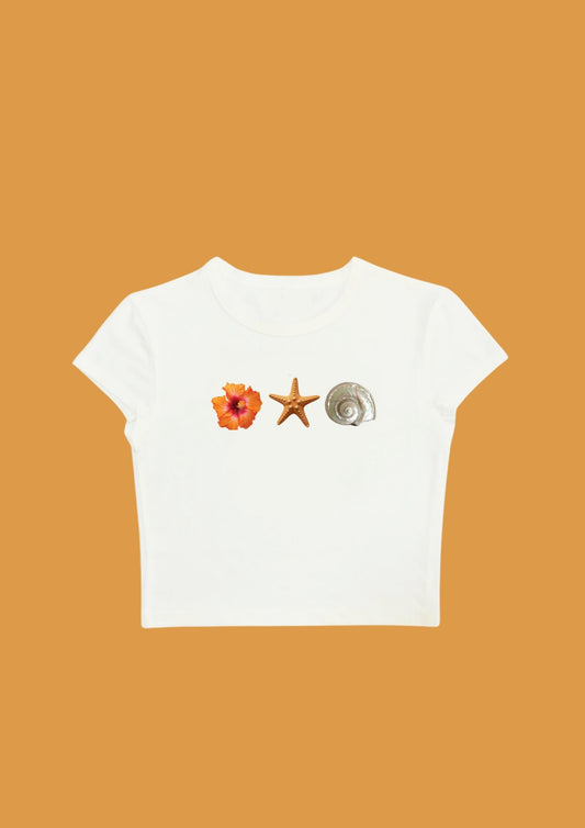 #CH084 chillandout Crop Tee seashellfour - Enicpet Premium Store