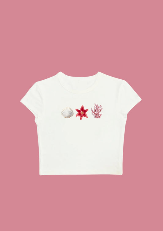 #CH081 chillandout Crop Tee seashellone - Enicpet Premium Store