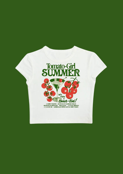 #CH032 chillandout Crop Tee tomato girl summer - Enicpet Premium Store