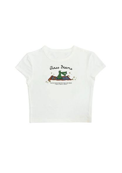 #CH016 chillandout Crop Tee glass beams - Enicpet Premium Store