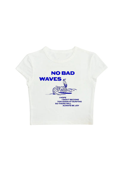 #CH046 chillandout Crop Tee no bad waves - Enicpet Premium Store