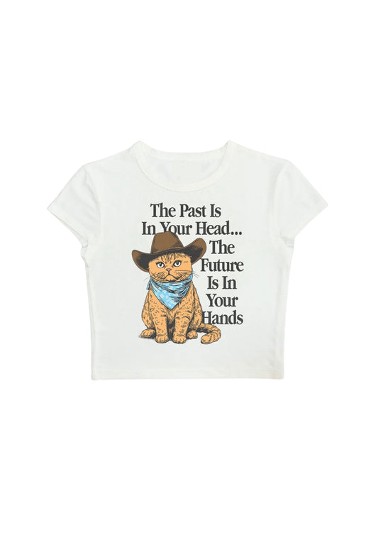 #CH042 chillandout Crop Tee the past is in your head…