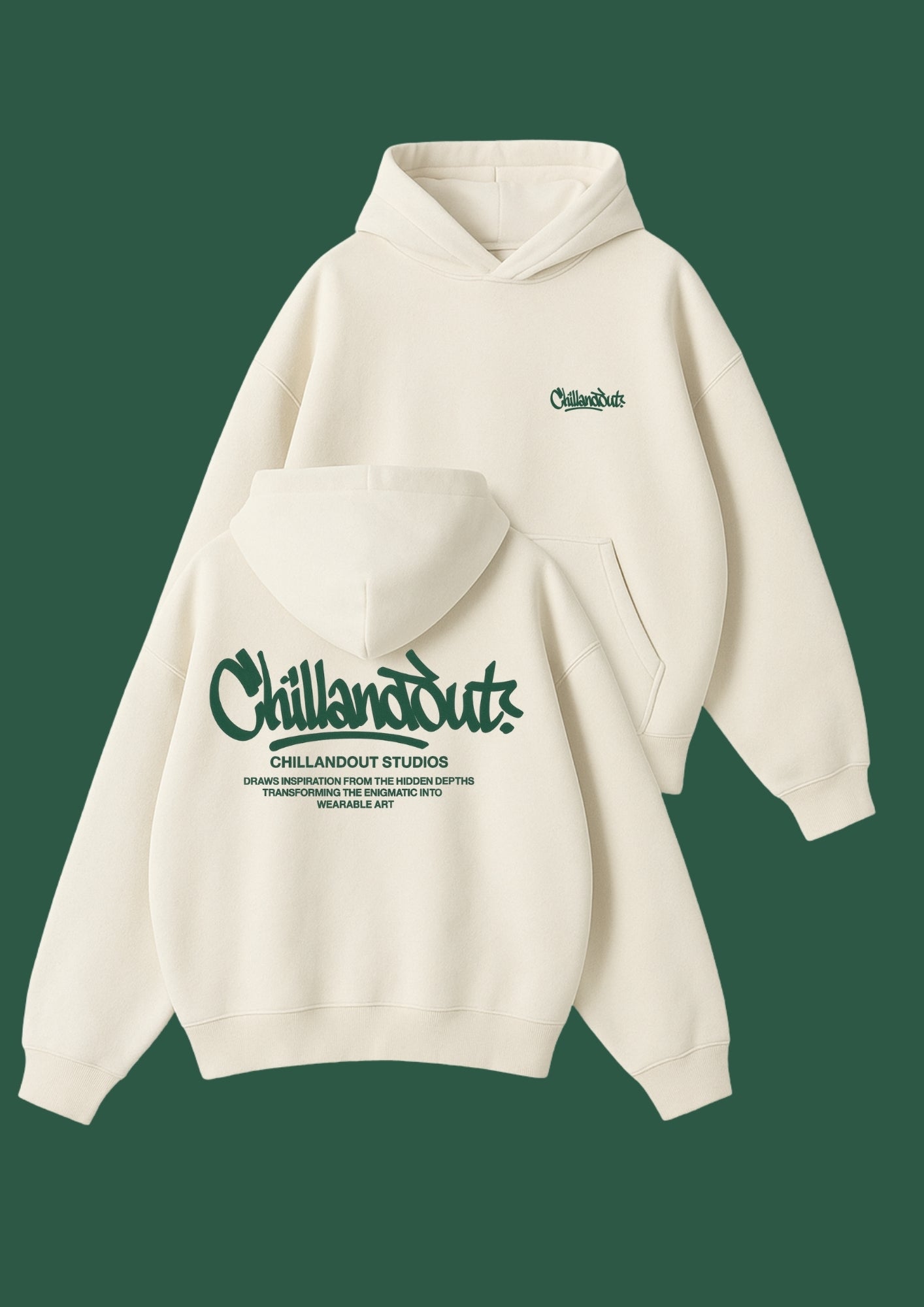 Chillandout Oversize Unisex Hoodie – %100 Pamuklu sweatshirt