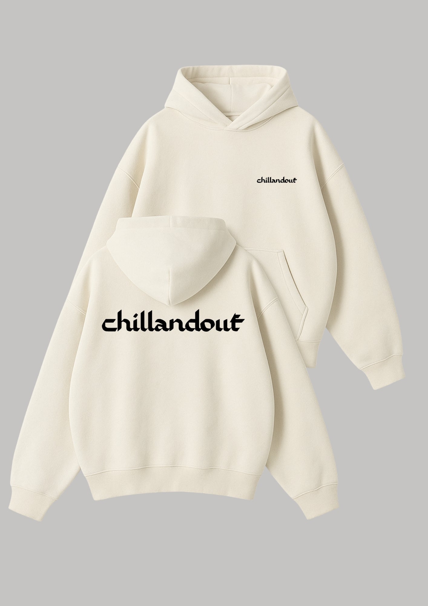 Chillandout Oversize Unisex Hoodie – %100 Pamuklu sweatshirt