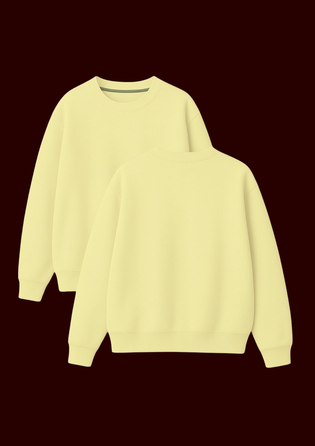Chillandout Basic Sweatshirt  – %100 Pamuklu Oversize ButterYellow 🧈 - Enicpet Premium Store