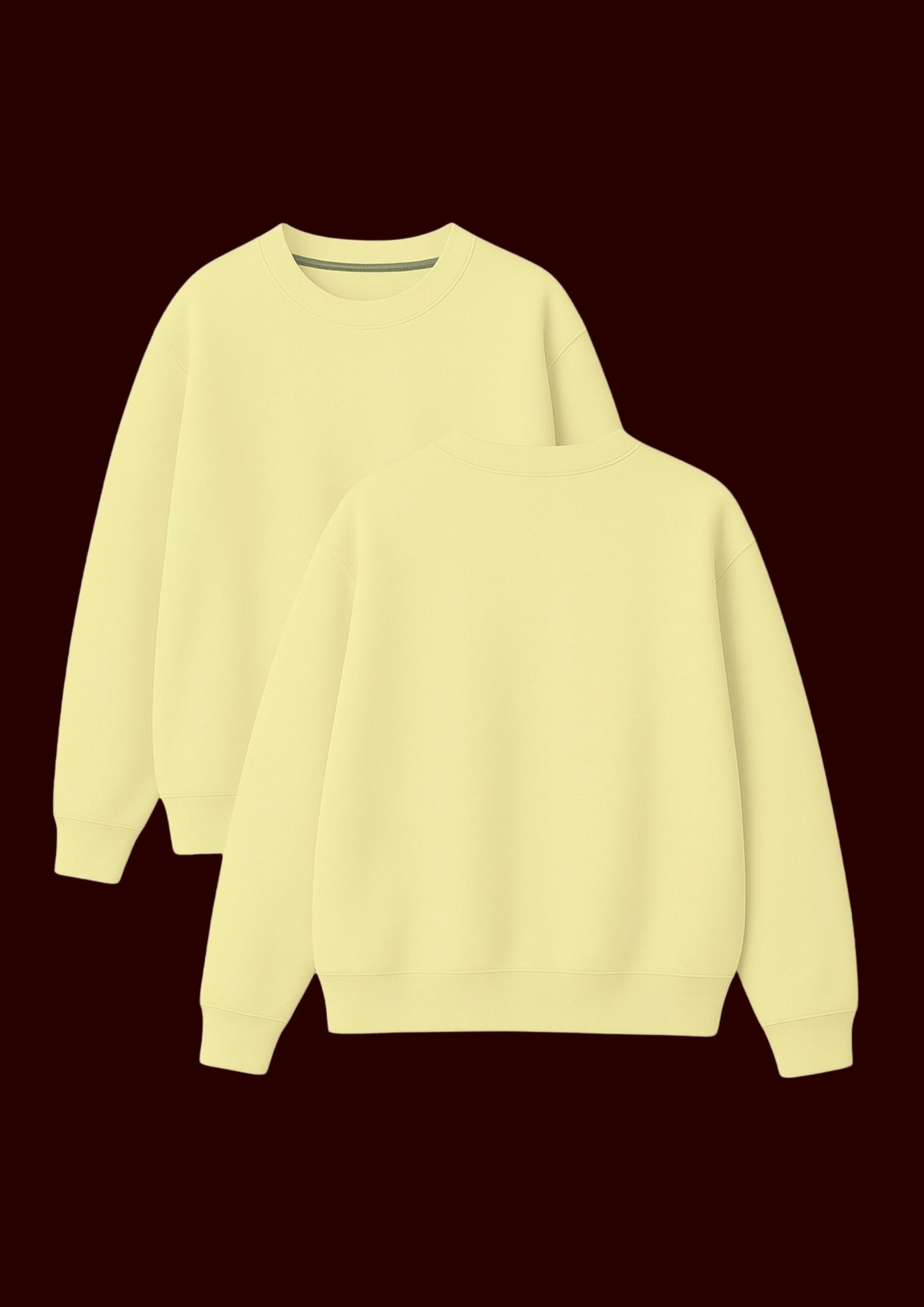 Chillandout Basic Hoodie – %100 Pamuklu Oversize ButterYellow 🧈
