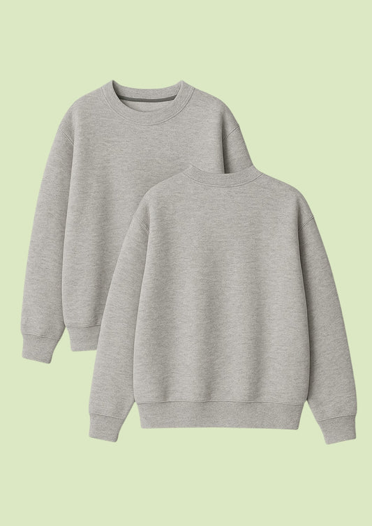 Chillandout Basic Hoodie – %100 Pamuklu Oversize GriMelanj🩶