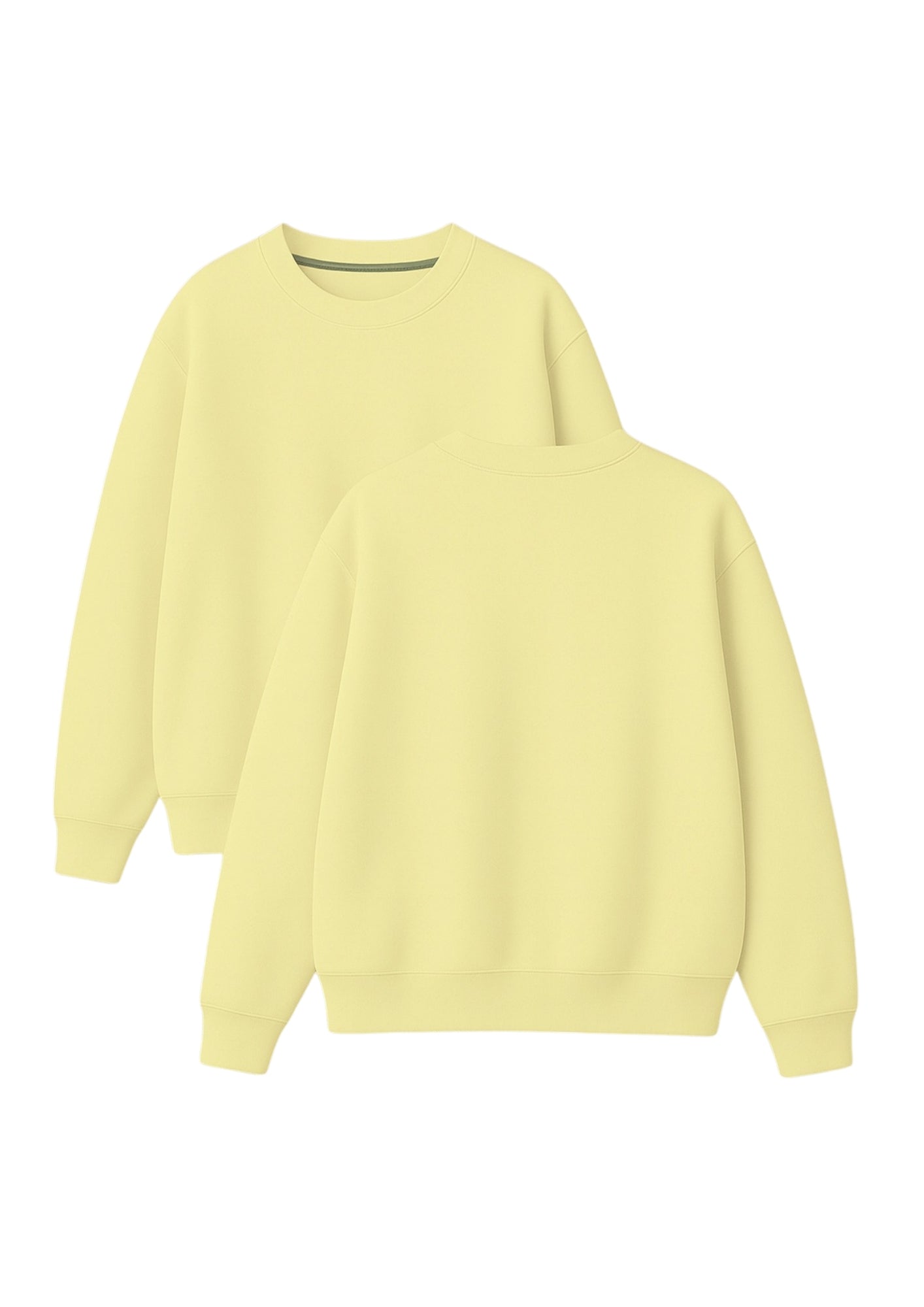 Chillandout Basic Sweatshirt  – %100 Pamuklu Oversize ButterYellow 🧈 - Enicpet Premium Store
