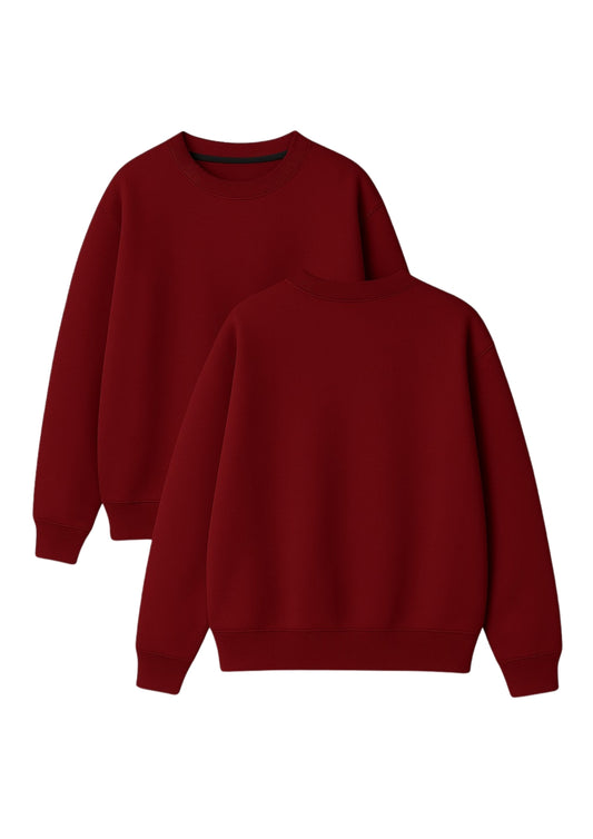 Chillandout Basic Hoodie – %100 Pamuklu Oversize Bordo 💄