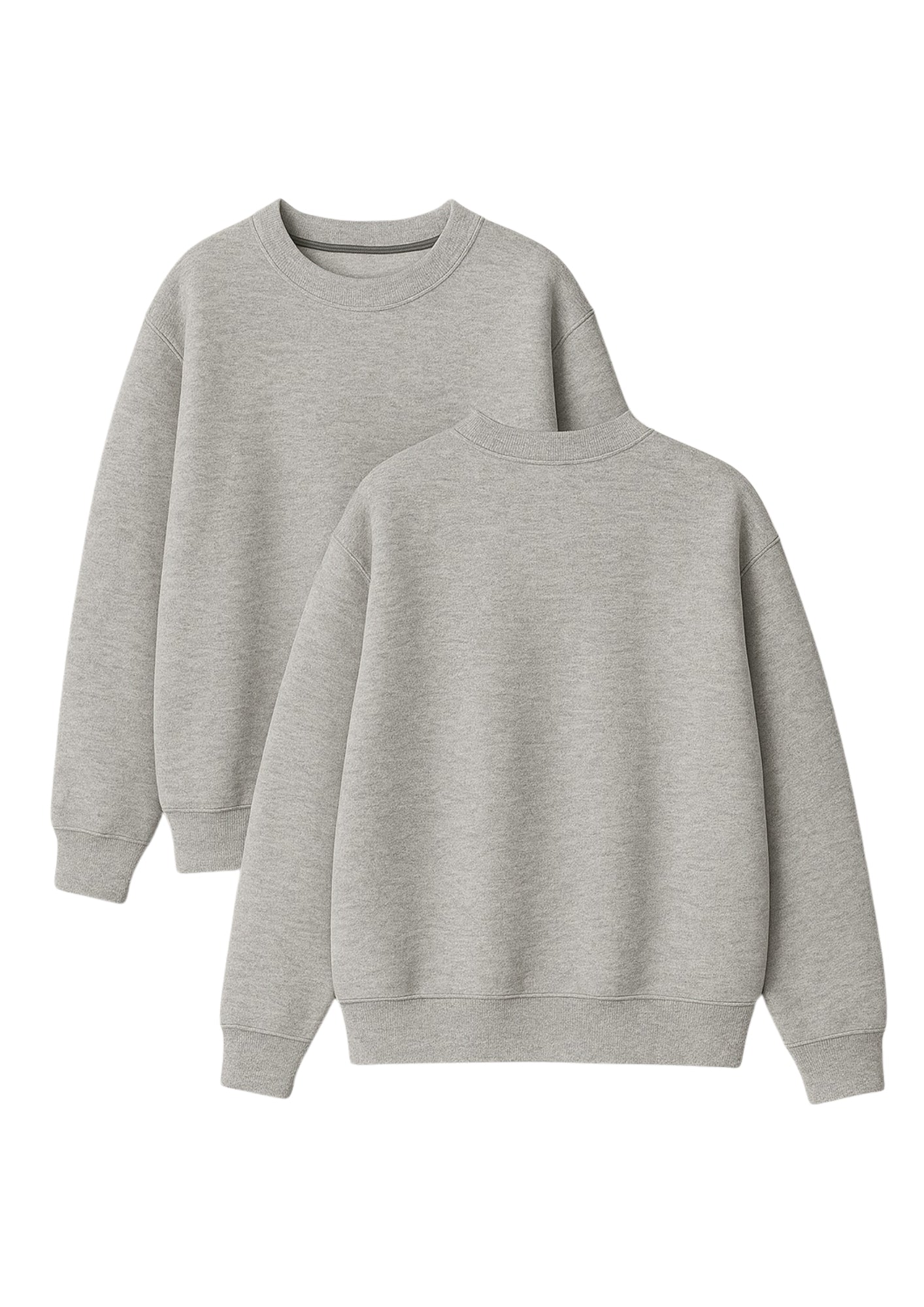 Chillandout Basic Sweatshirt – %100 Pamuklu Oversize GriMelanj🩶 - Enicpet Premium Store