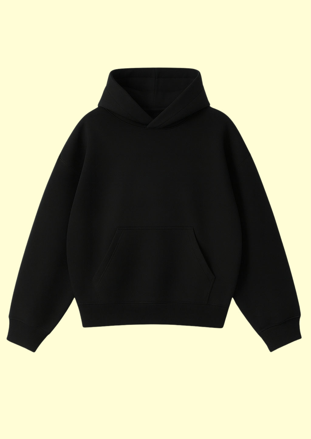 Chillandout Basic Hoodie – %100 Pamuklu Oversize Kapüşonlu Siyah - Enicpet Premium Store