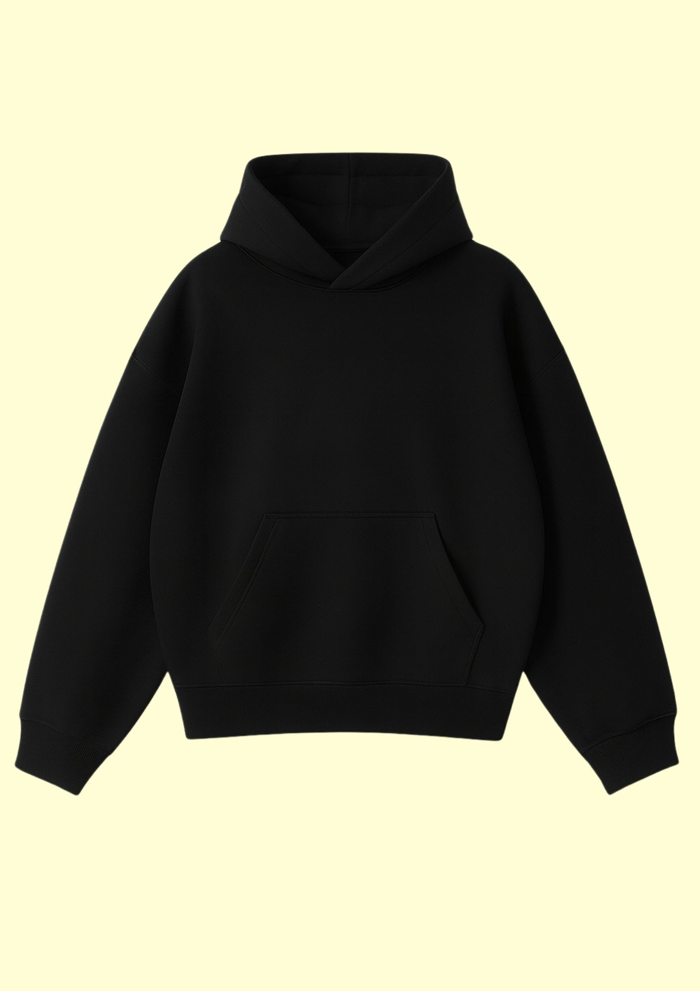 Chillandout Basic Hoodie – %100 Pamuklu Oversize Kapüşonlu Siyah