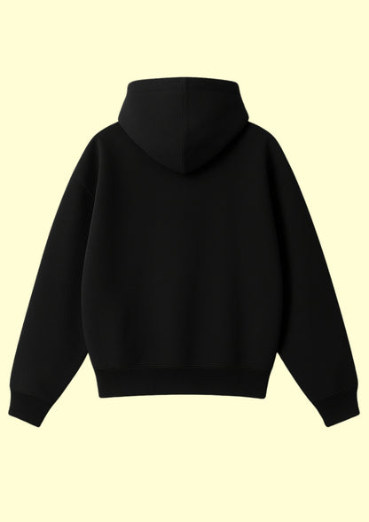 Chillandout Basic Hoodie – %100 Pamuklu Oversize Kapüşonlu Siyah