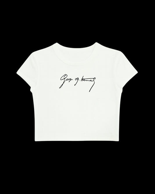 Atatürk İmzalı Crop Tişört • Chillandout