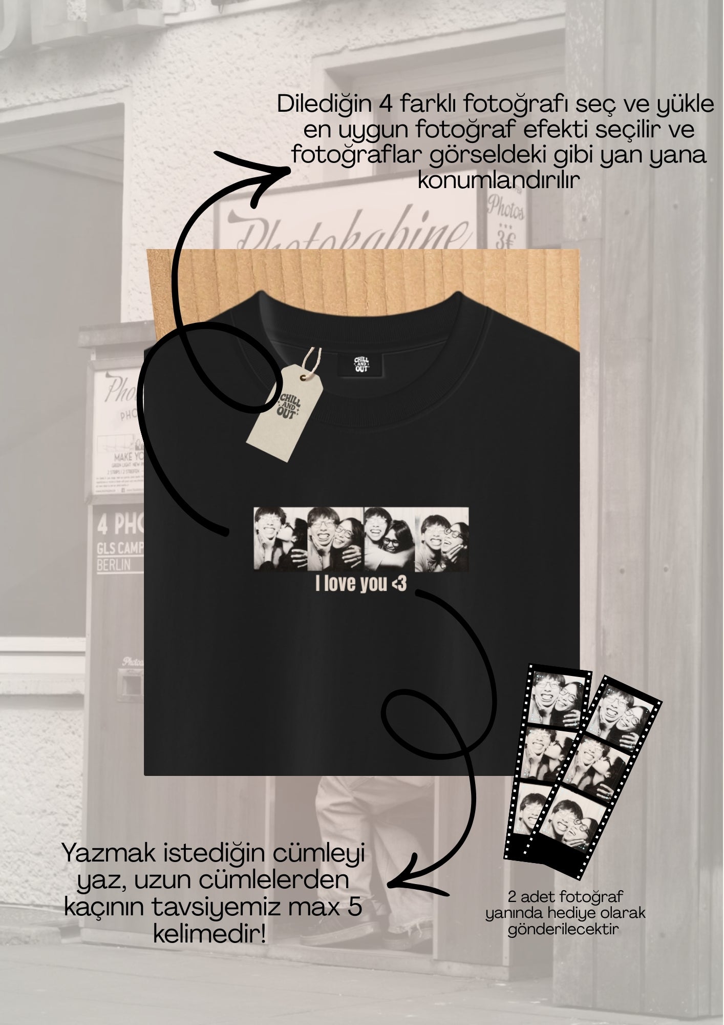 Photokabine tee / Kendin Tasarla! - Enicpet Premium Store