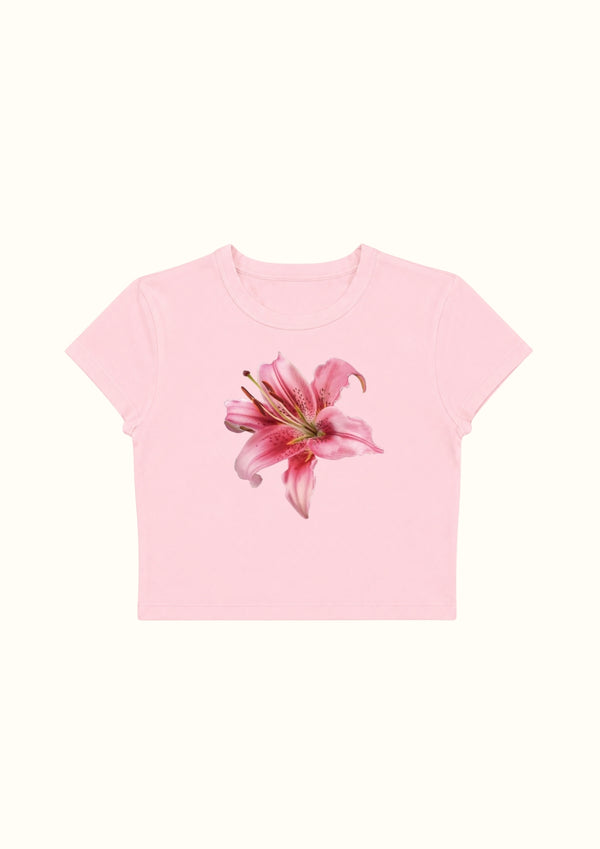 Pink Lily Crop Tee - Enicpet Premium Store