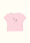 Vintage Pony Note Crop Tee - Enicpet Premium Store
