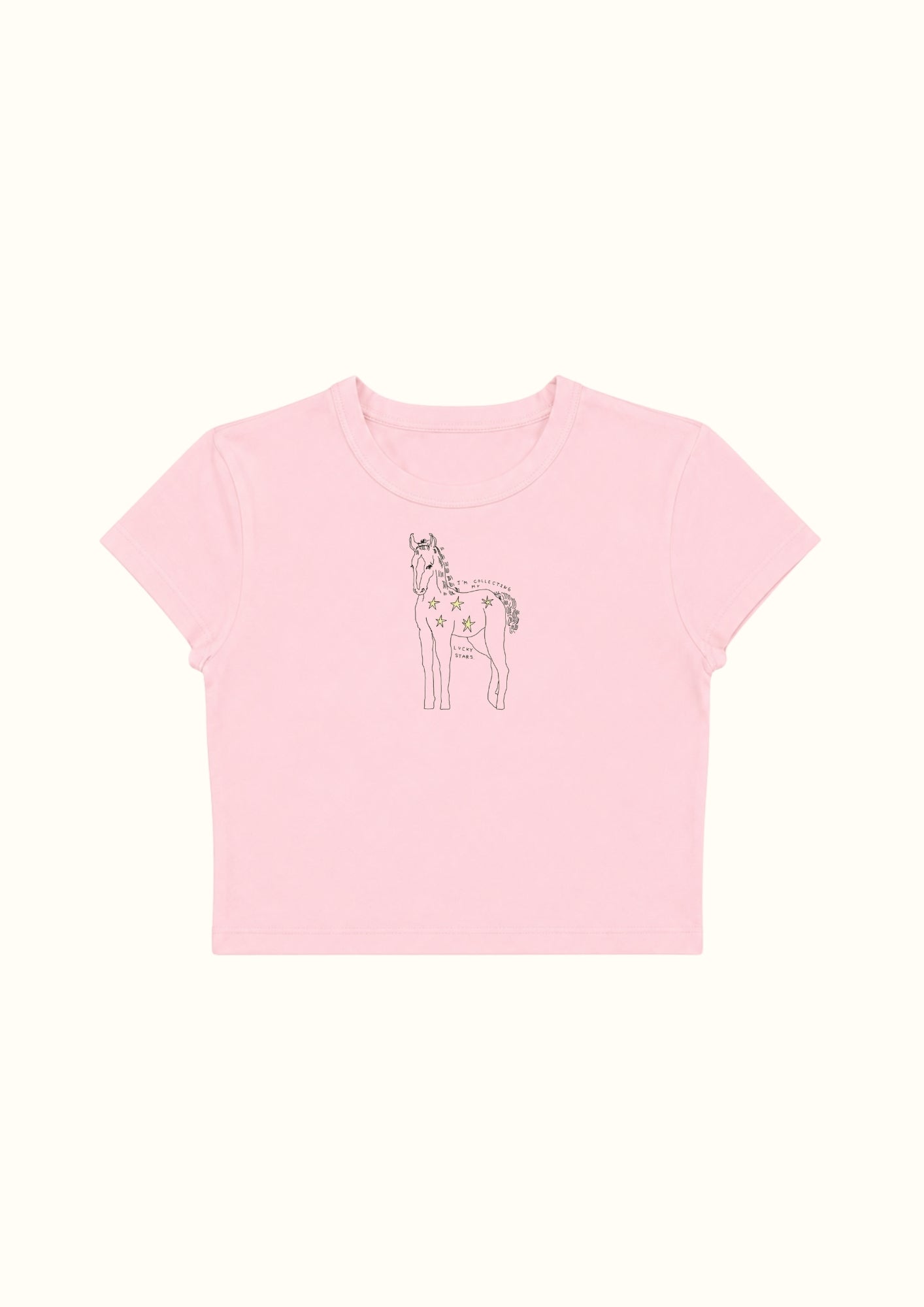 Vintage Pony Note Crop Tee - Enicpet Premium Store