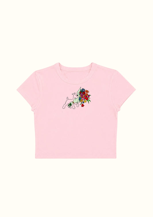Floral Touch Crop Tee - Enicpet Premium Store
